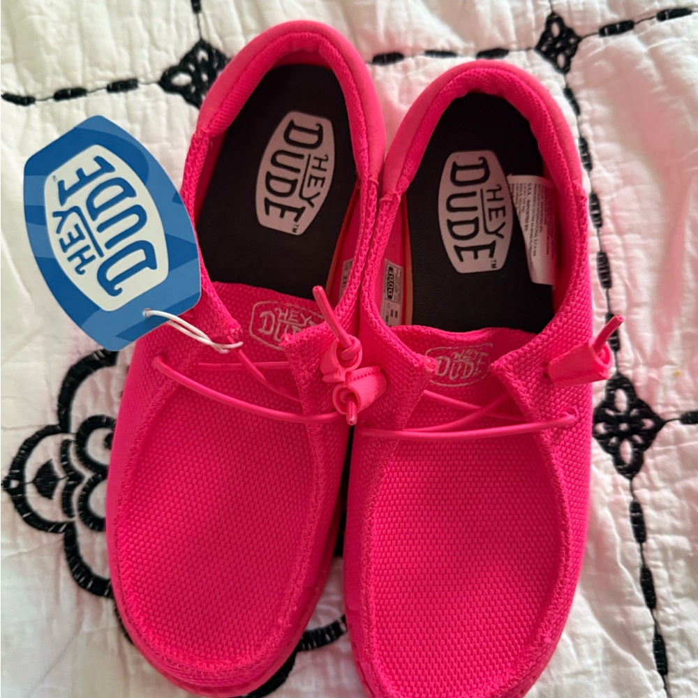 Hey Dude Electric Pink Sneakers